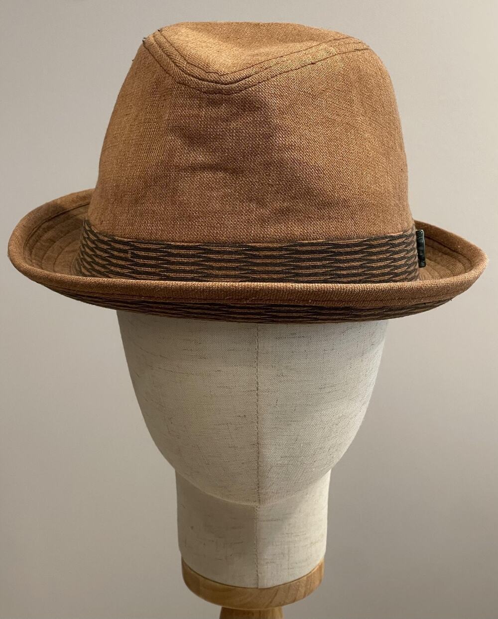 Vintage Livity Outernational Hat Cap Trilby Mens M Brown Straw Lined Lightweight